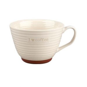 Portobello Portobello Stafford I Love Coffee Stoneware Mug Coffee Cups 35 cl